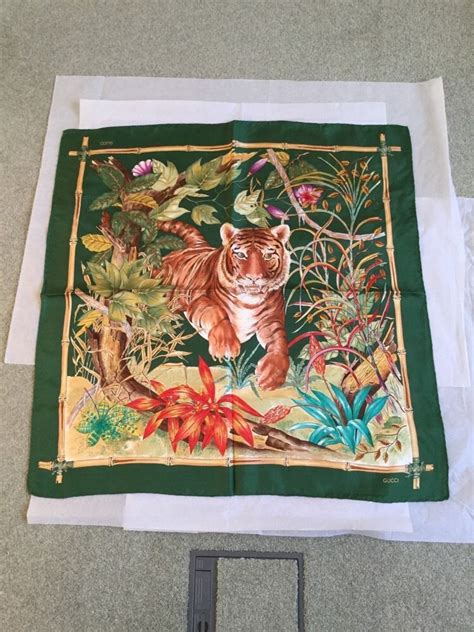 gucci tiger silk|Gucci silk bandana.